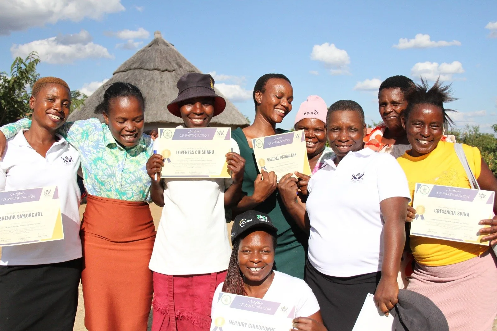 Young women celebrating achievement at an RMT gathering